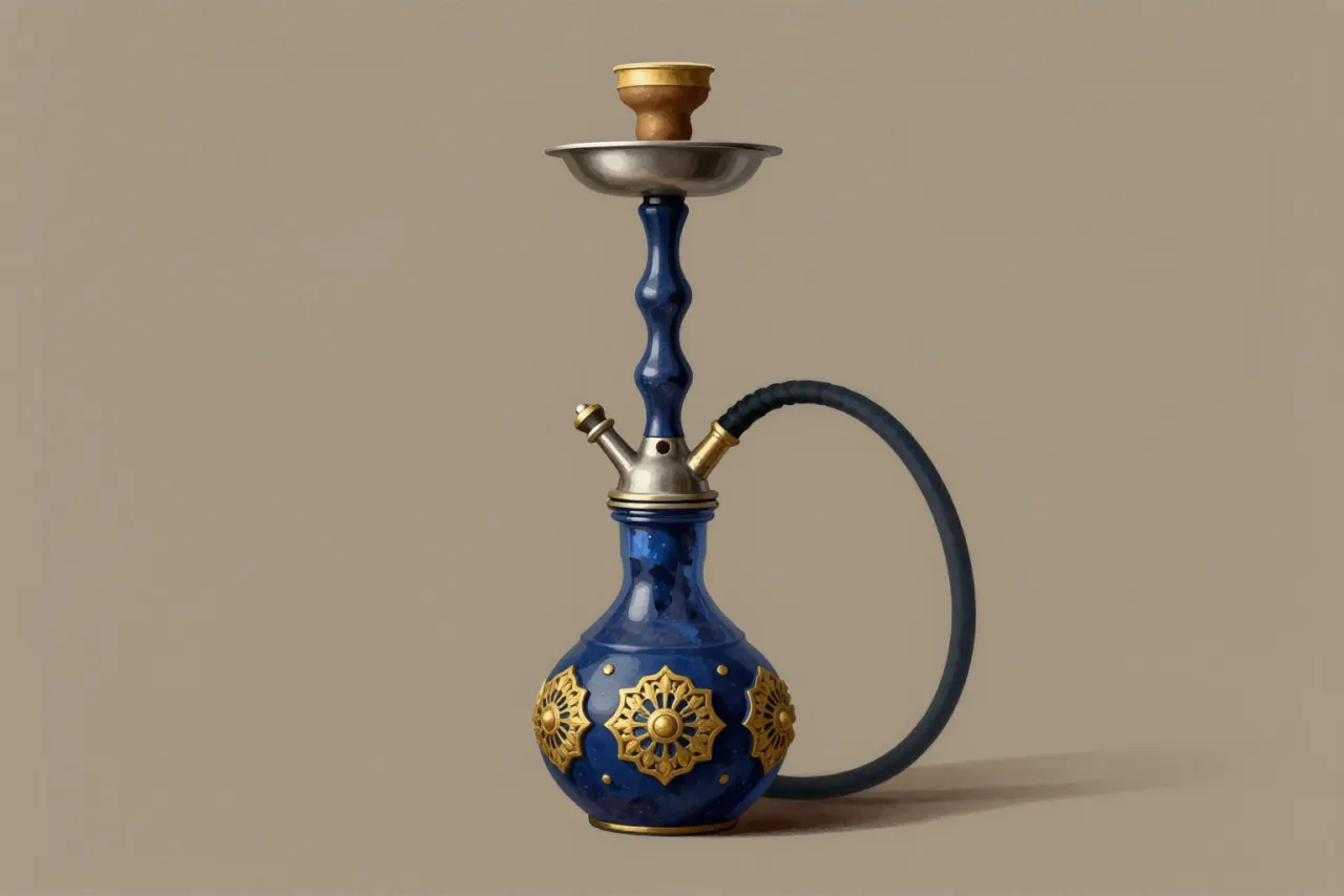 صورة توضيحية مولّدة بالذكاء الاصطناعي لـقاعدة شيشة عثماني. المشهد توضيحي ولا يمثل صورة فوتوغرافية للأصل.