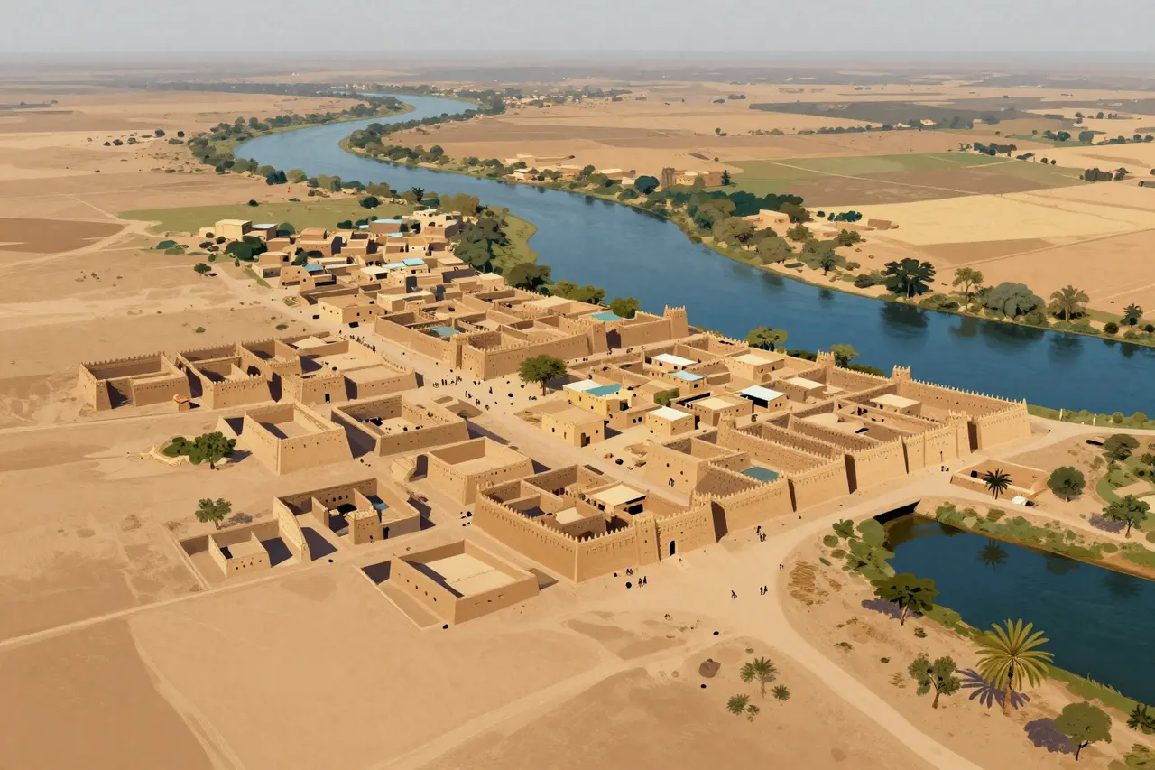 صورة توضيحية مولّدة بالذكاء الاصطناعي لـغاو. المشهد توضيحي ولا يمثل صورة فوتوغرافية للأصل.