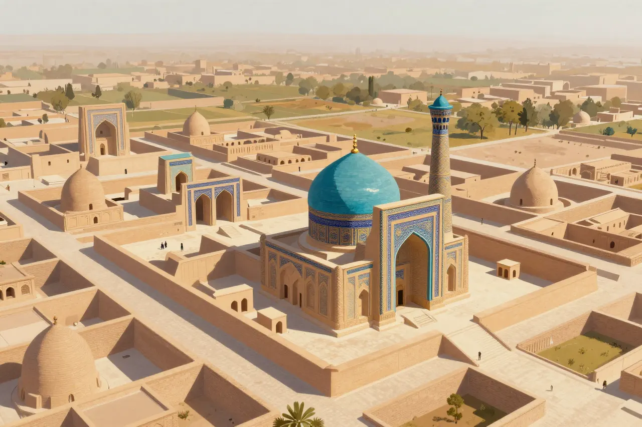صورة توضيحية مولّدة بالذكاء الاصطناعي لـغزنة. المشهد توضيحي ولا يمثل صورة فوتوغرافية للأصل.