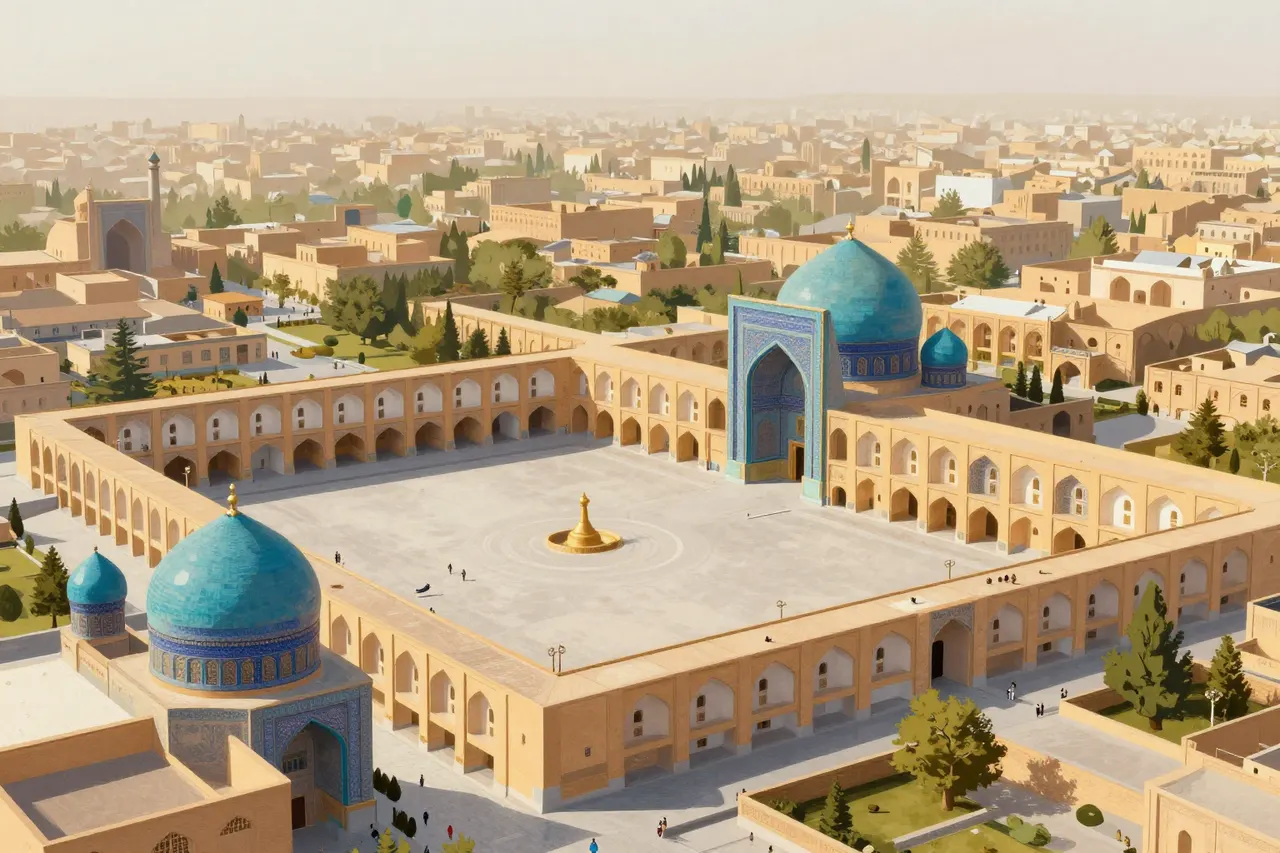 صورة توضيحية مولّدة بالذكاء الاصطناعي لـأصفهان. المشهد توضيحي ولا يمثل صورة فوتوغرافية للأصل.