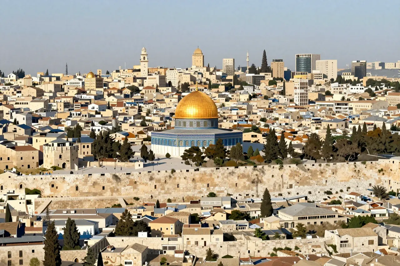صورة توضيحية مولّدة بالذكاء الاصطناعي لـالقدس. المشهد توضيحي ولا يمثل صورة فوتوغرافية للأصل.