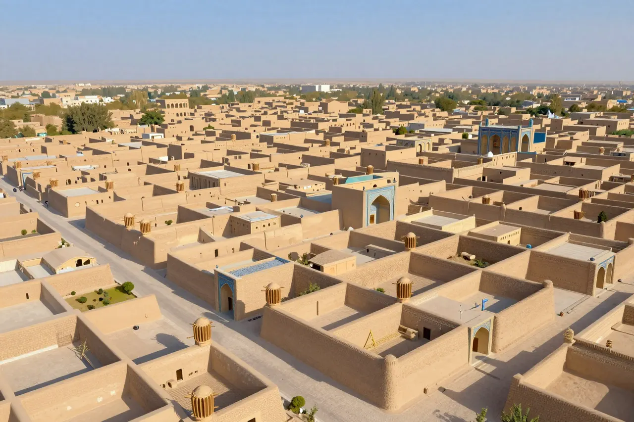صورة توضيحية مولّدة بالذكاء الاصطناعي لـيزد. المشهد توضيحي ولا يمثل صورة فوتوغرافية للأصل.