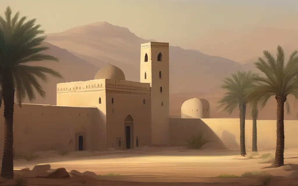 Illustration of the setting of: Umar's Expulsion of the Christians of Najran (no people shown)