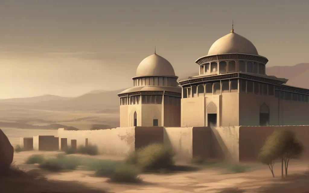 Illustration of the setting of: The Accession of Harun al-Rashid (no people shown)
