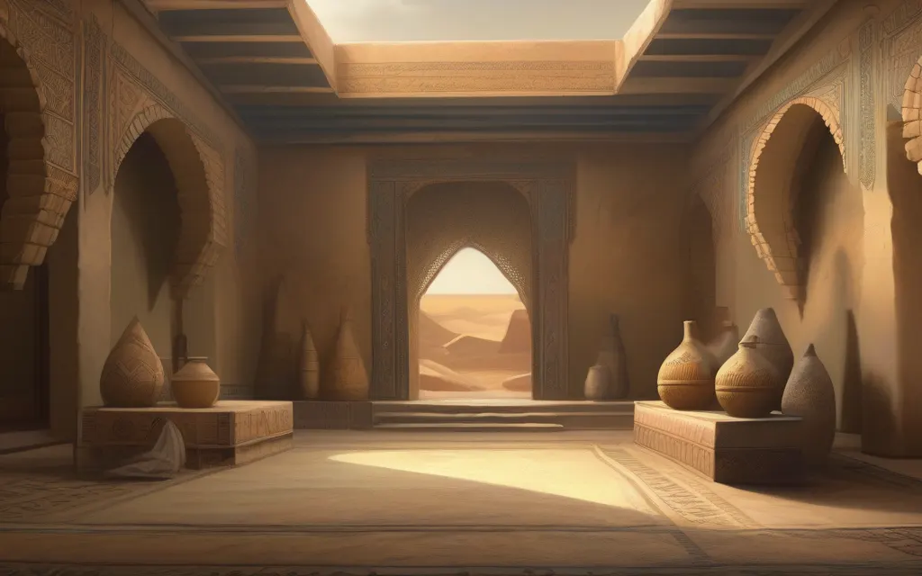 Illustration of the setting of: Mansa Musa takes the throne of Mali (no people shown)