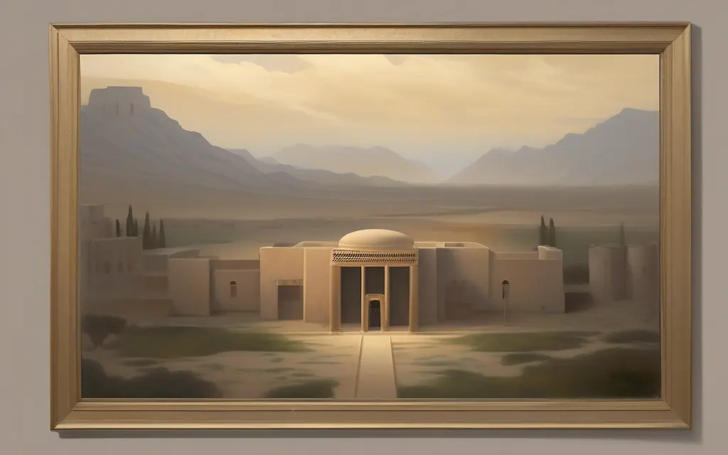رسم توضيحي لمكان: الرشيد يضع نواة خزانة الحكمة (بلا أشخاص)